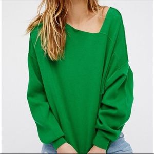 Free People The Check Sweater - Green